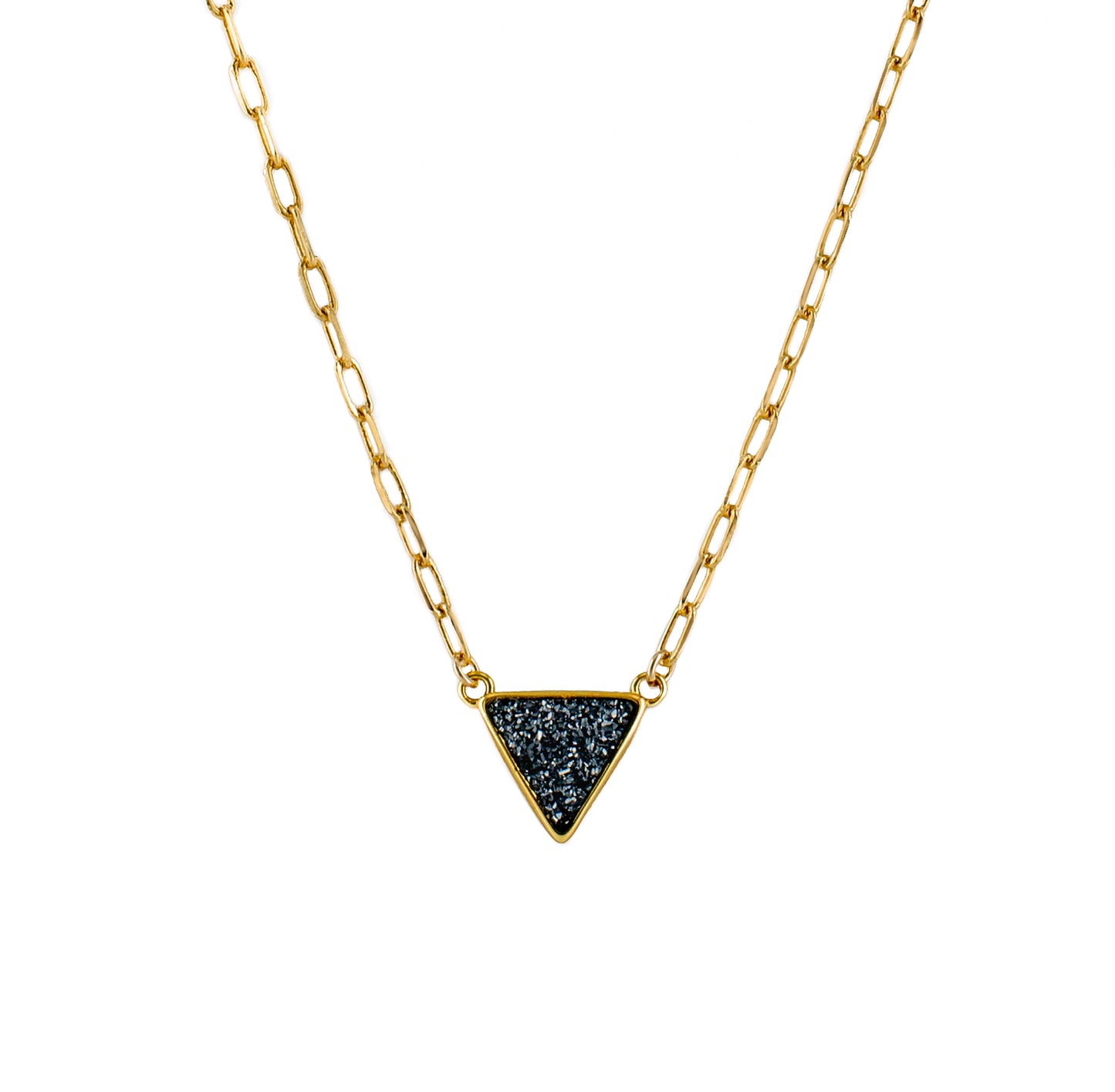 Druzzy Triangle Pendant