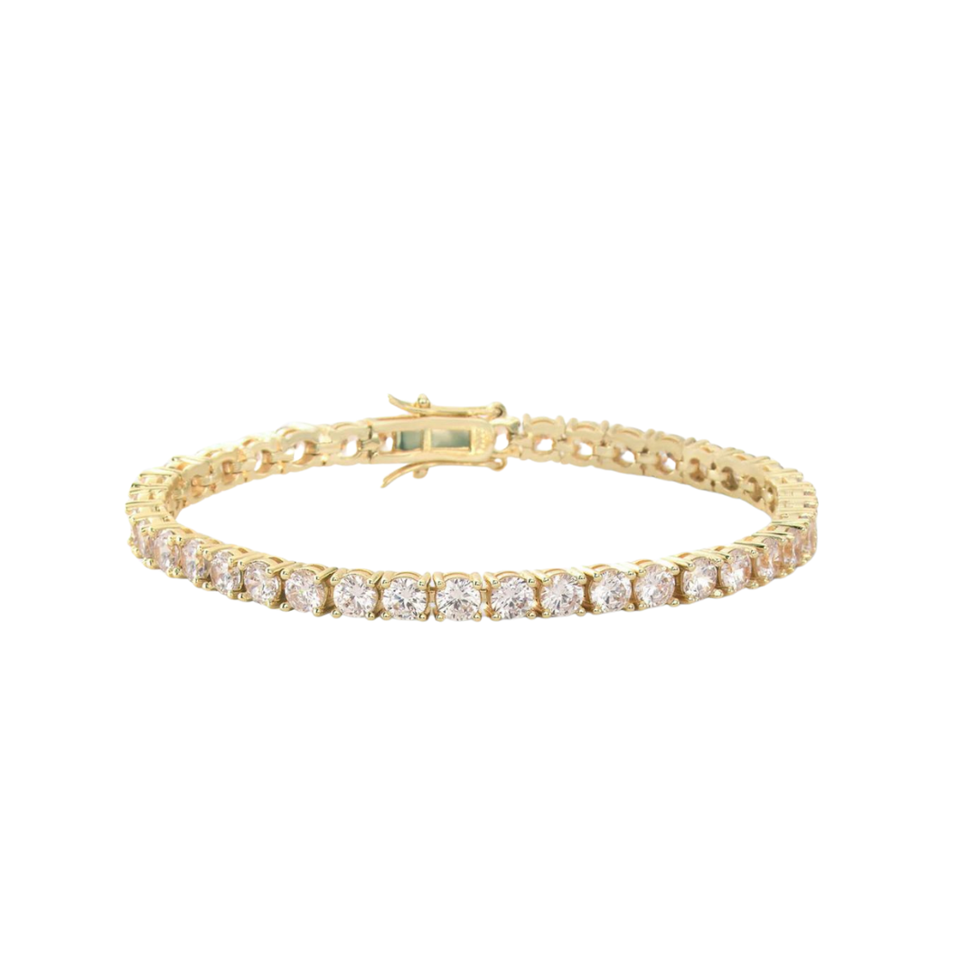 Gold Tennis bracelet 3mm