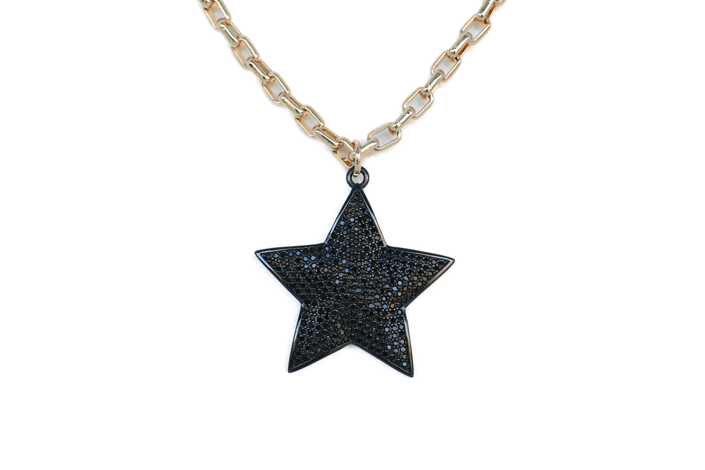 Black Crystal Star Pendant