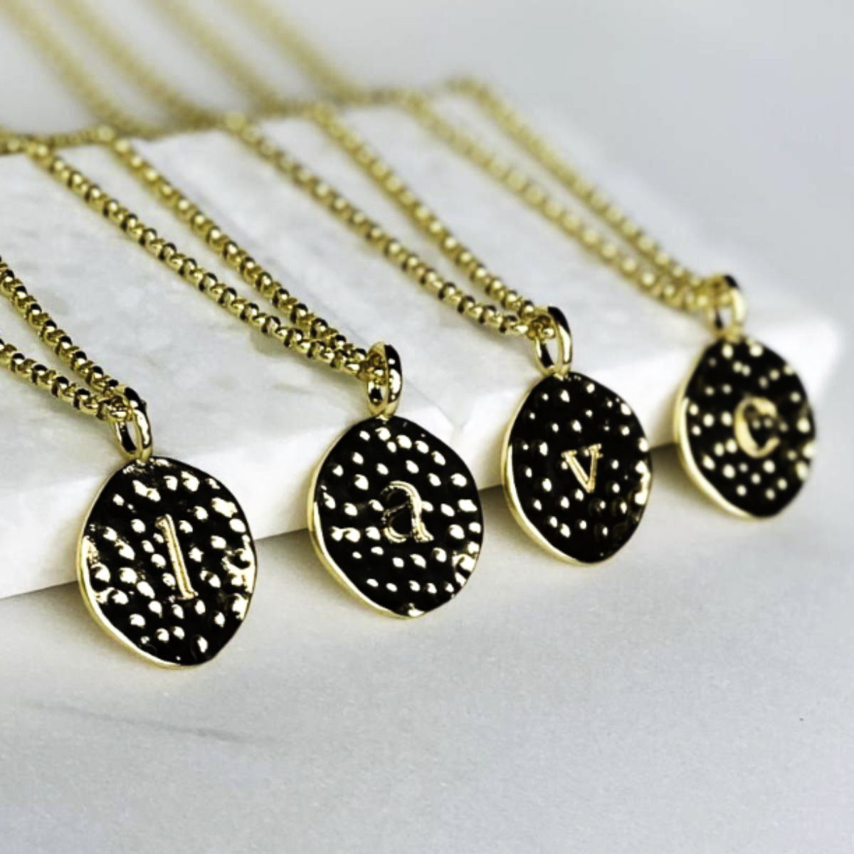 Initial Coin Necklace