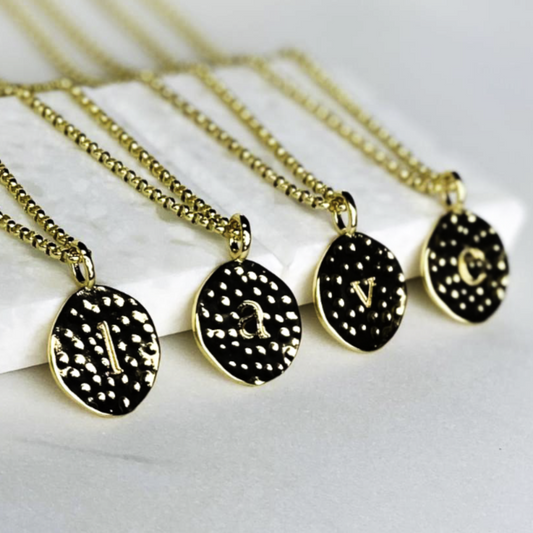 Initial Coin Necklace