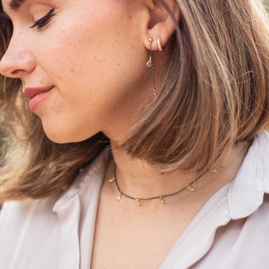 Moonstone Drop Necklace