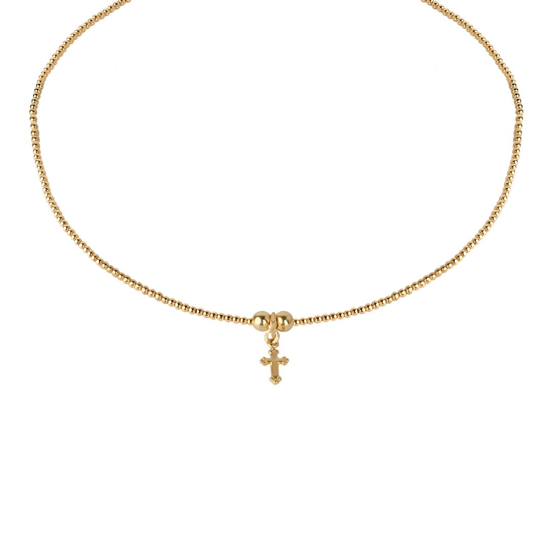 Gold Cross Gold Filled Choker