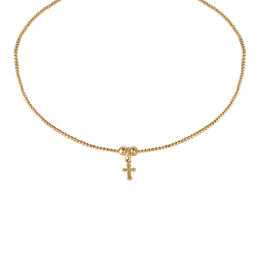 Gold Cross Gold Filled Choker