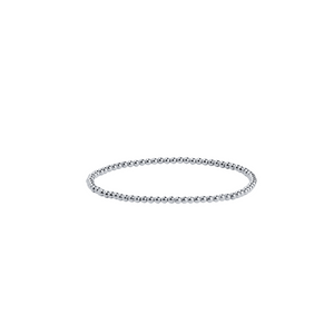 Silver Beaded Bracelet 3mm