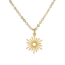 Load image into Gallery viewer, Gold Filled Sun Necklace