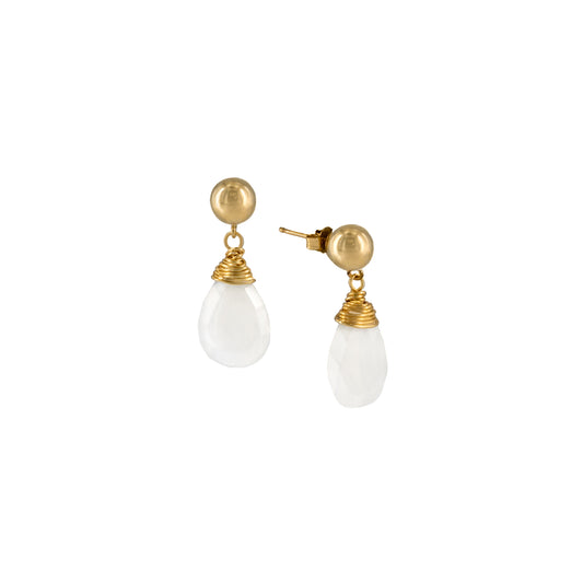 Stone drop earrings