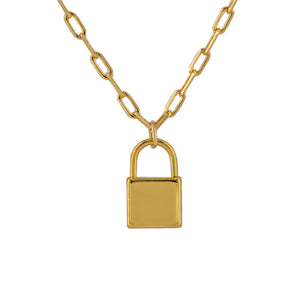 Gold Filled Lock Necklace