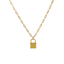 Load image into Gallery viewer, Gold Filled Lock Necklace