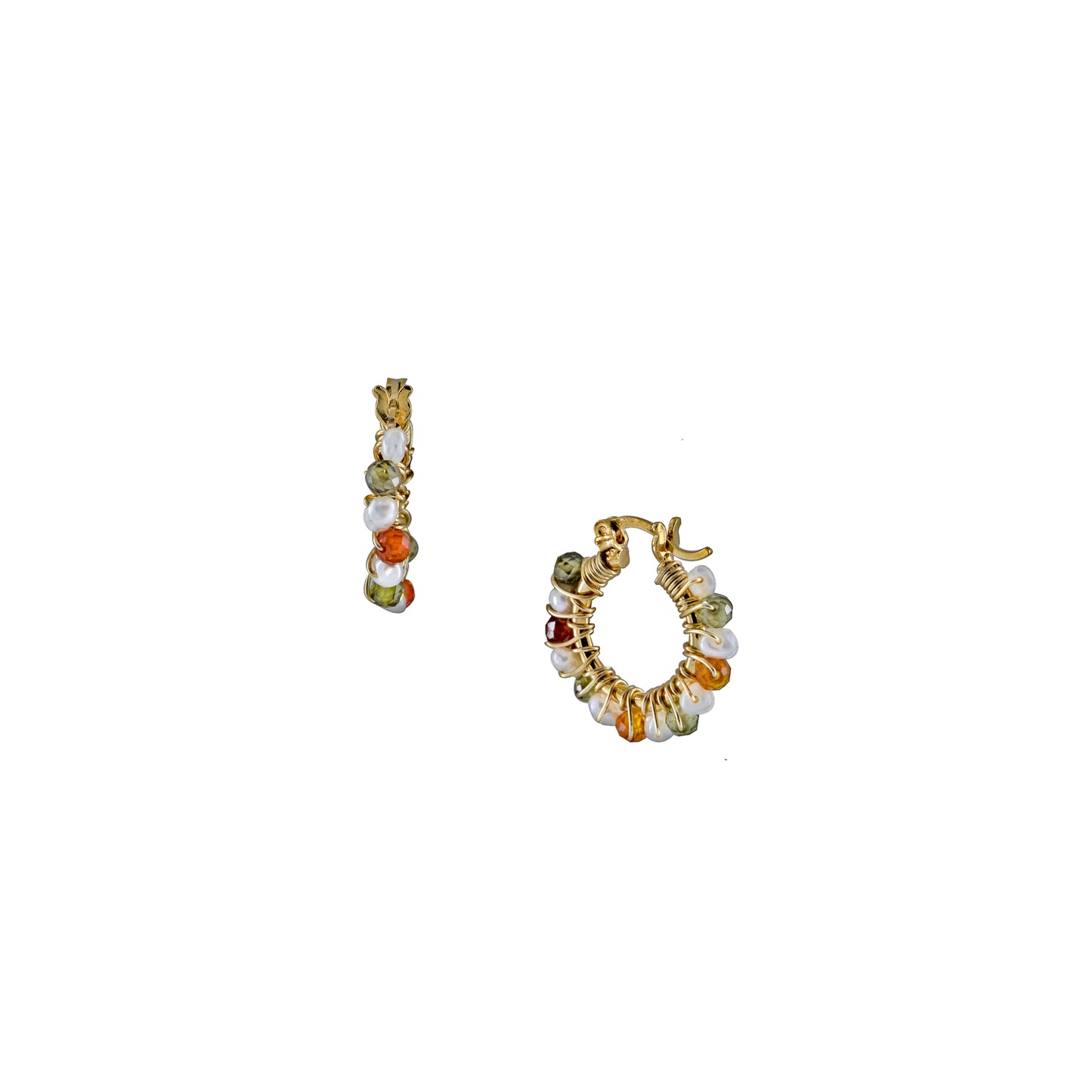 Multicolor Zirconia Small Hoops