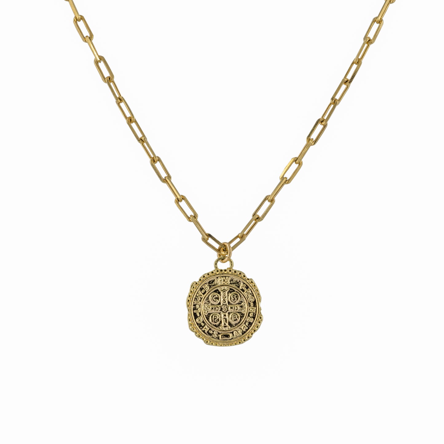 Saint Benedict in Gold-Filled Chain