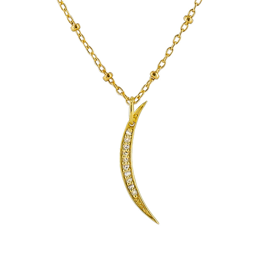 Crescent Moon Diamond Pendant