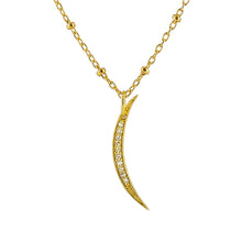 Load image into Gallery viewer, Crescent Moon Diamond Pendant