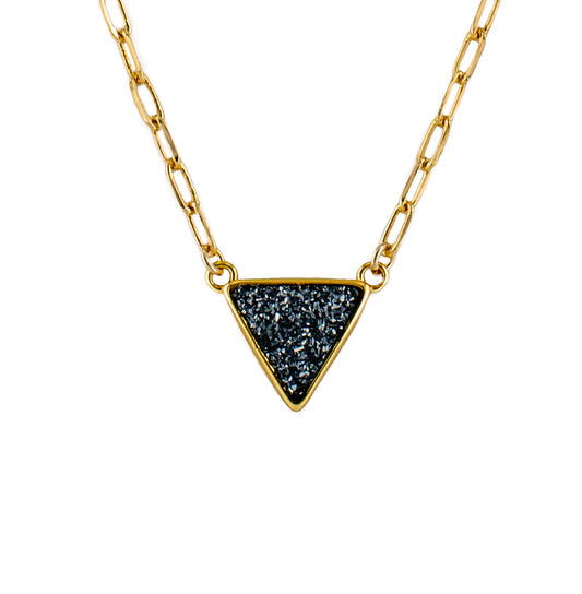 Druzzy Triangle Pendant