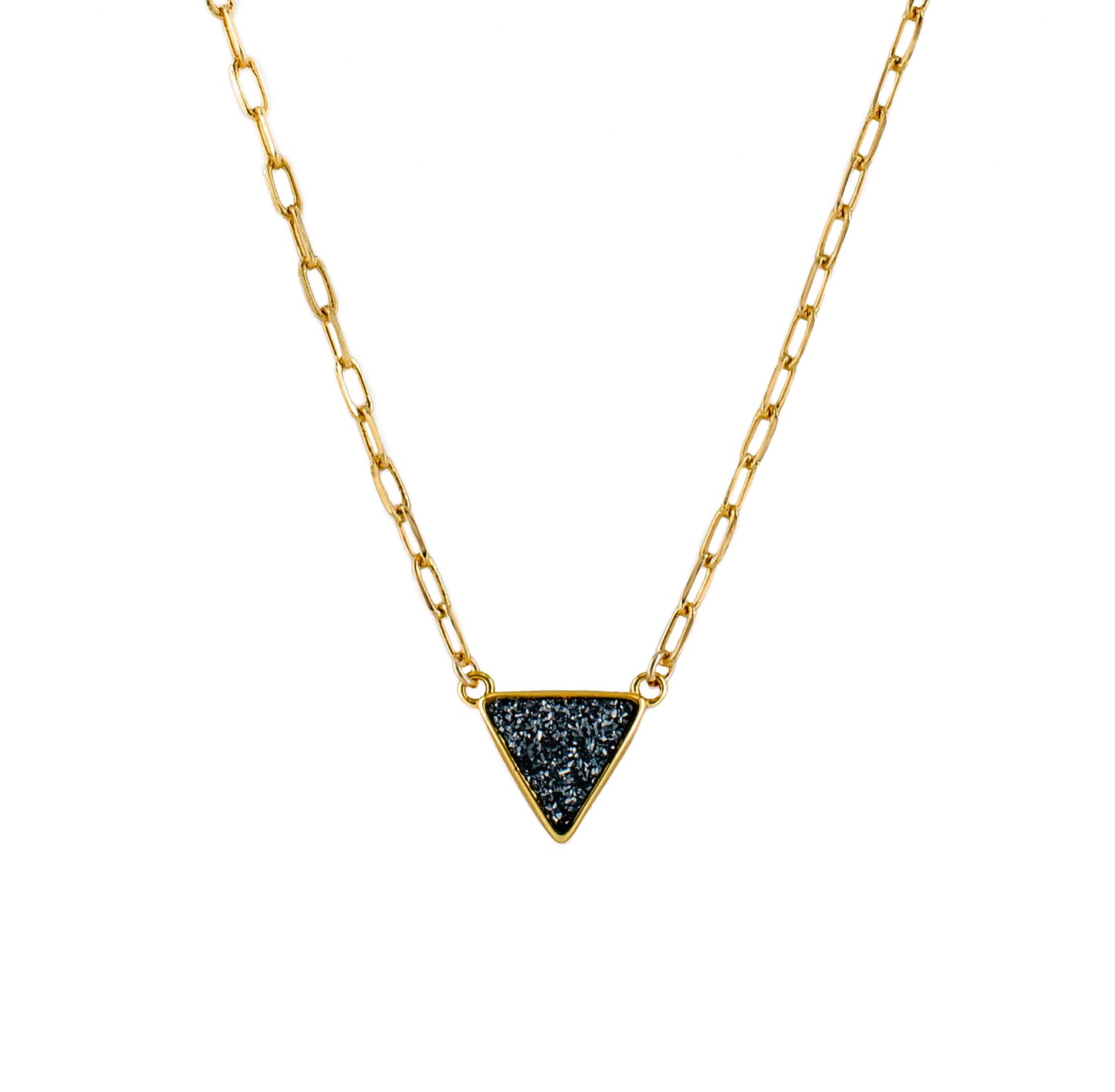 Druzzy Triangle Pendant