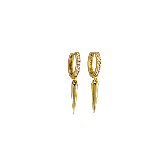 Zirconia Point Earrings