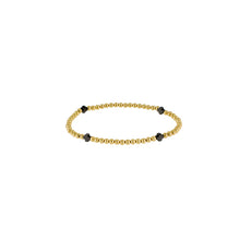 Load image into Gallery viewer, Black Cross and Gold Bracelet 2.5mm