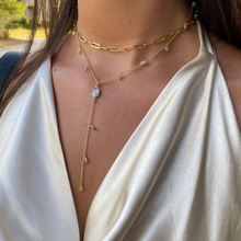 Load image into Gallery viewer, Regina Moonstone Drop Necklace