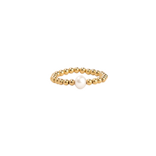 Load image into Gallery viewer, Pearl Gold Filled Beaded Ring