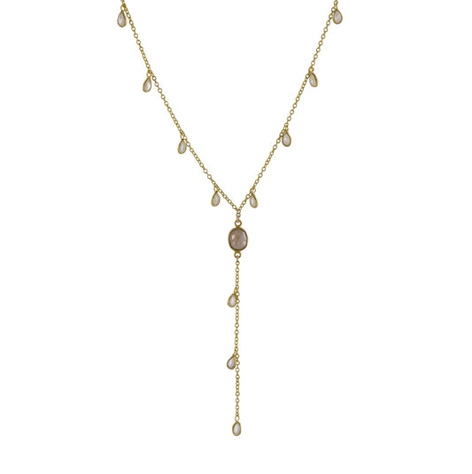 Regina Moonstone Drop Necklace