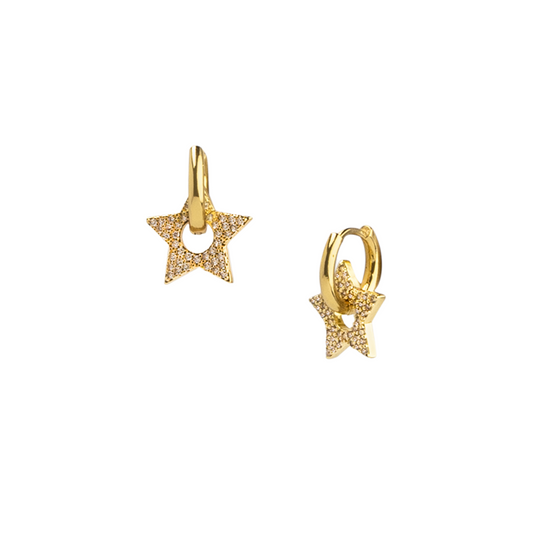 Star Hoop Earrings