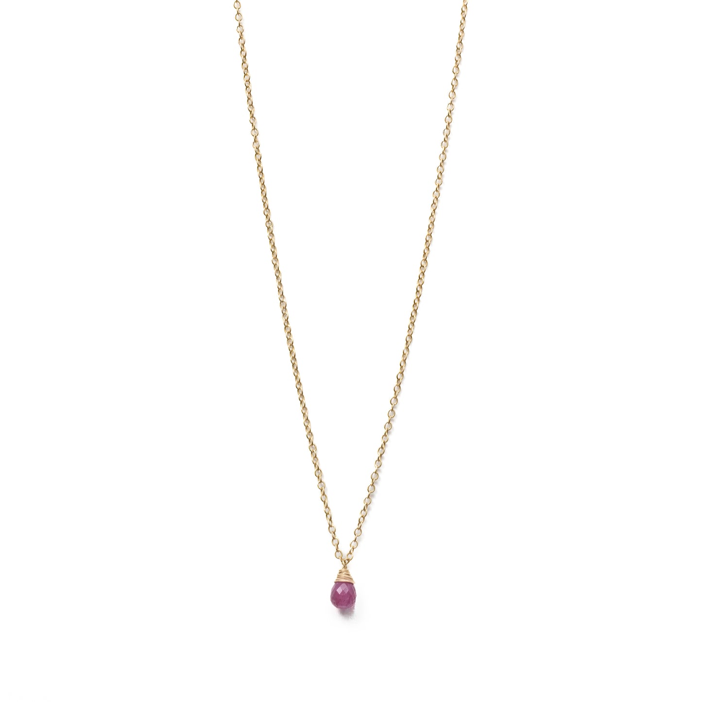 Pink Sapphire Drop Pendant