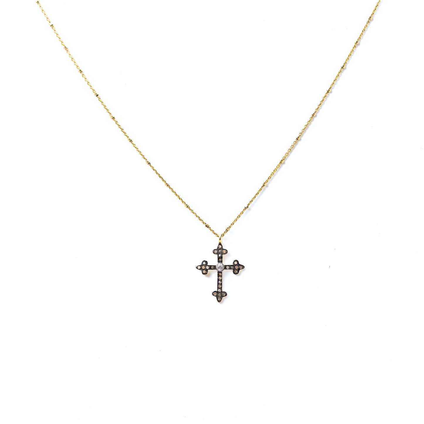 Cross Pendant with Diamonds