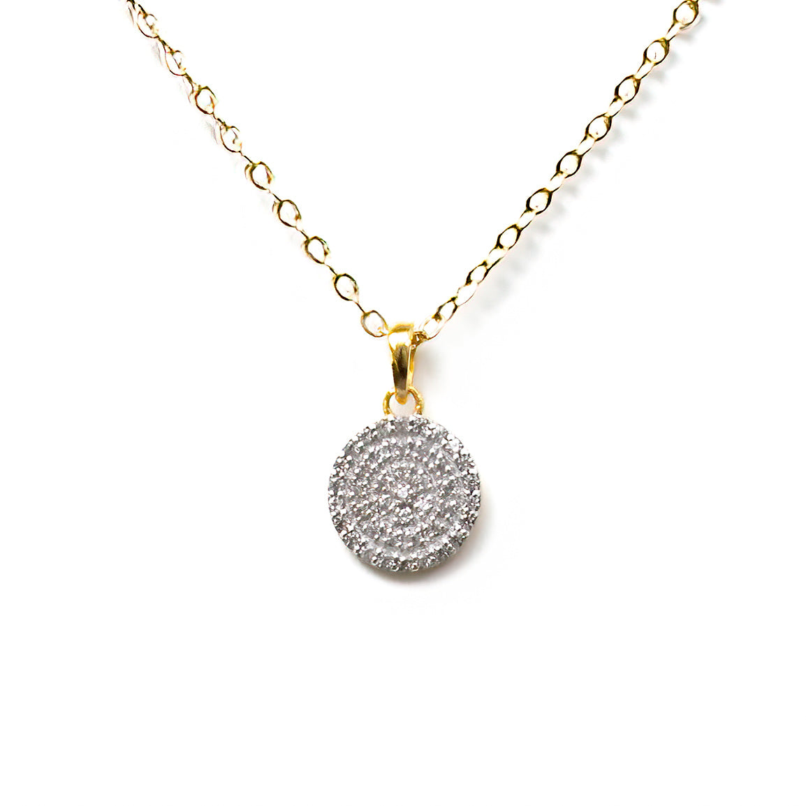 Small Circular Zirconia Pendant