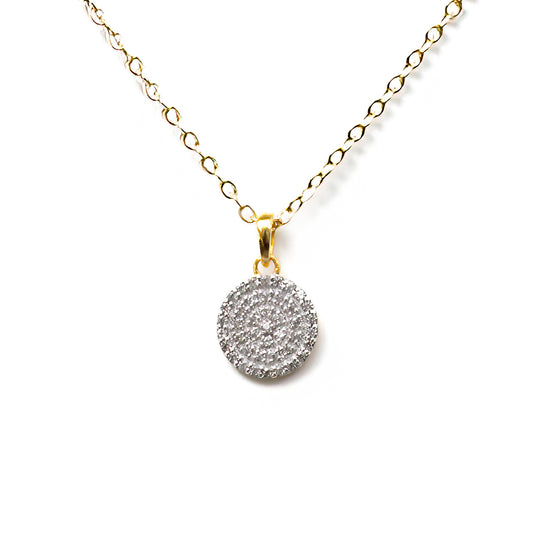 Small Circular Zirconia Pendant