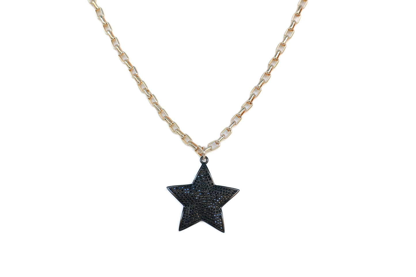 Black Crystal Star Pendant