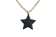 Load image into Gallery viewer, Black Crystal Star Pendant