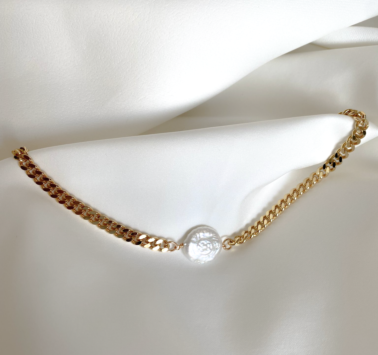 Golden Pearl Necklace