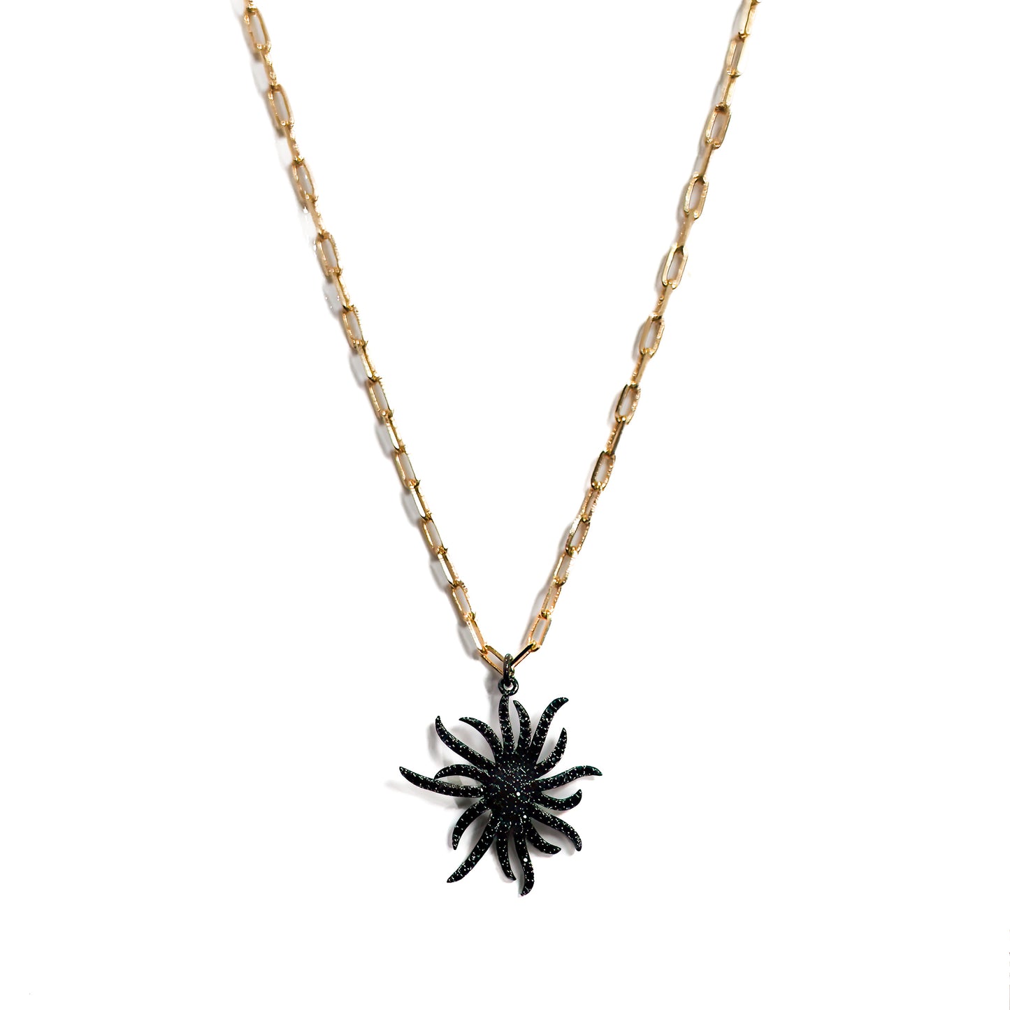 Black Spider Shaped Zirconia Pendant